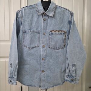 Gucci Light Blue Denim Shirt Jacket